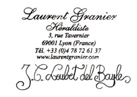 Dos Armoiries & badge Loubet del Bayle par Alain Granier, 2025